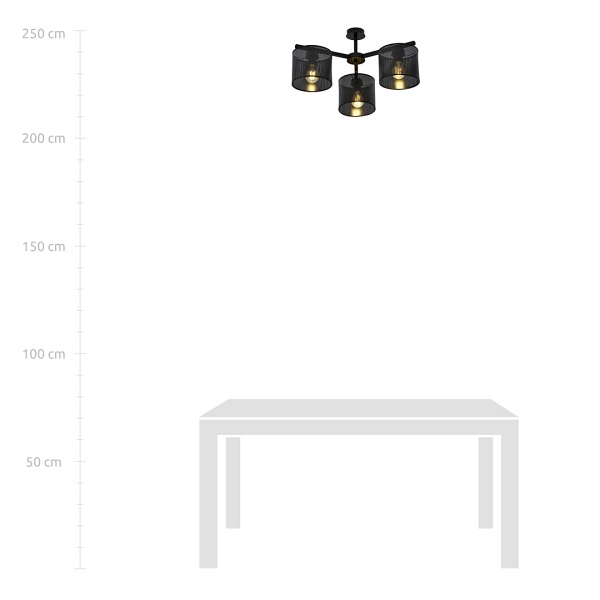 Lampa sufitowa JORDAN 3 BLACK