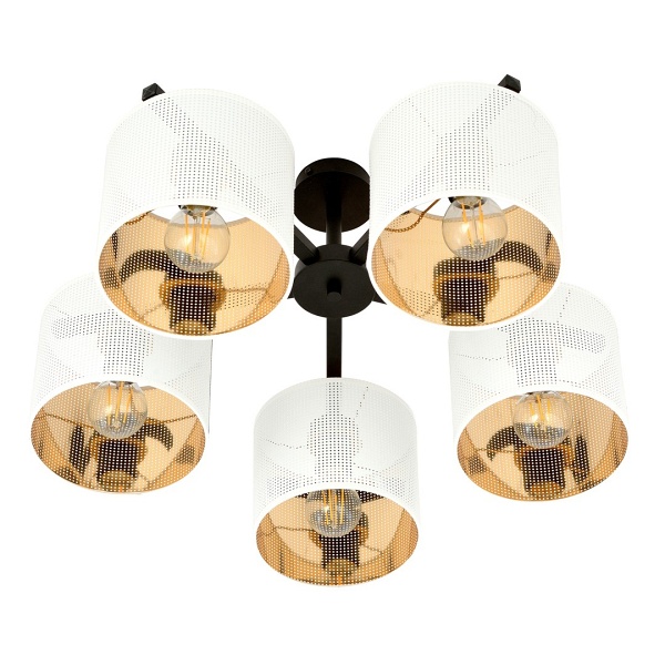 Lampa sufitowa JORDAN 5 WHITE/GOLD