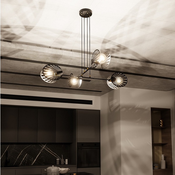 Lampa wisząca PLAYA 4 BLACK