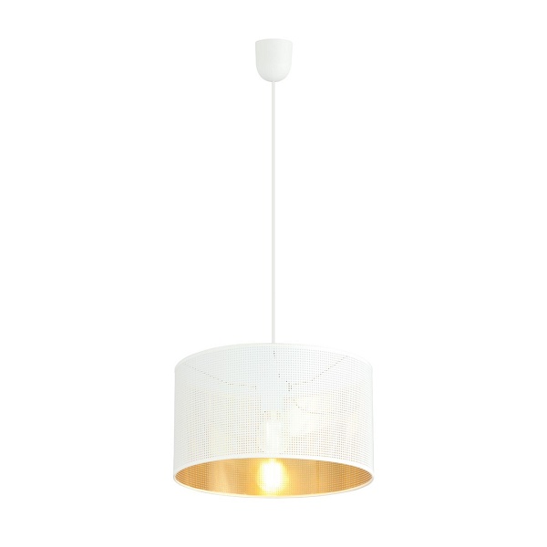 Lampa wisząca ASTON 1 WHITE/GOLD