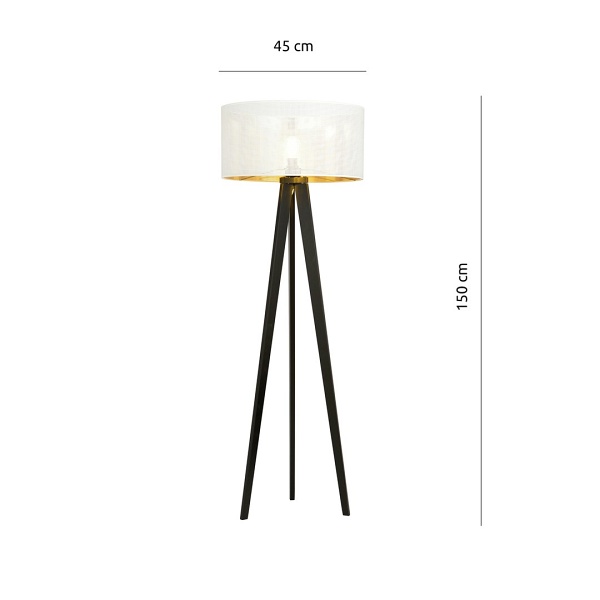 Lampa podłogowa ASTON LP1 WHITE/GOLD