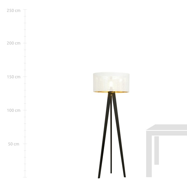 Lampa podłogowa ASTON LP1 WHITE/GOLD