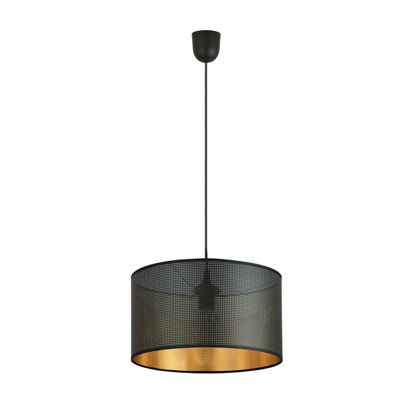 Lampa wisząca ASTON 1 BLACK/GOLD - Emibig