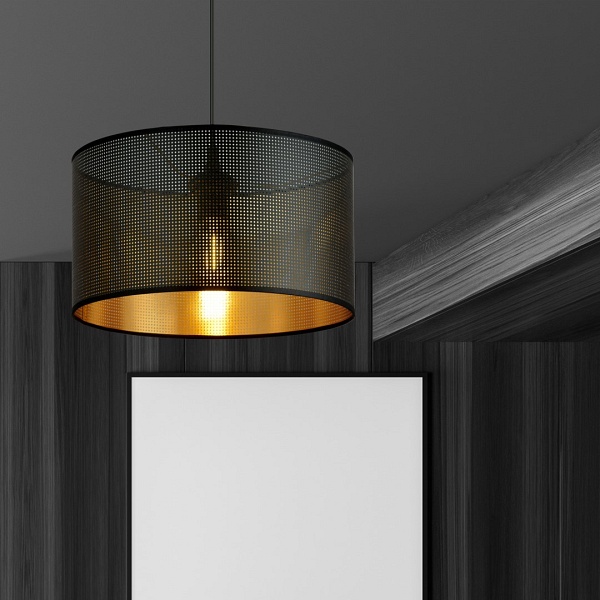Lampa wisząca ASTON 1 BLACK/GOLD