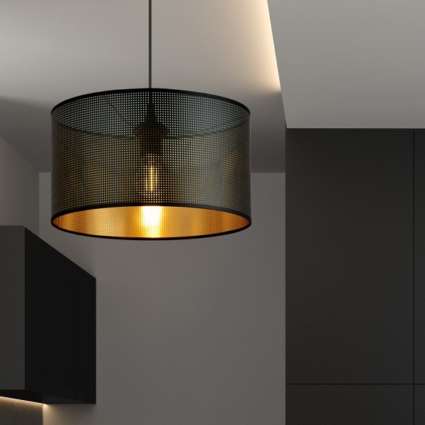 Lampa wisząca ASTON 1 BLACK/GOLD