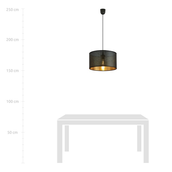 Lampa wisząca ASTON 1 BLACK/GOLD