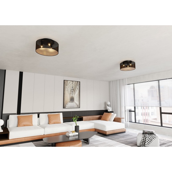 Lampa sufitowa ASTON 3 BLACK/GOLD