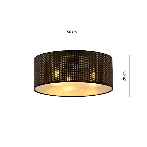 Lampa sufitowa ASTON 3 BLACK/GOLD