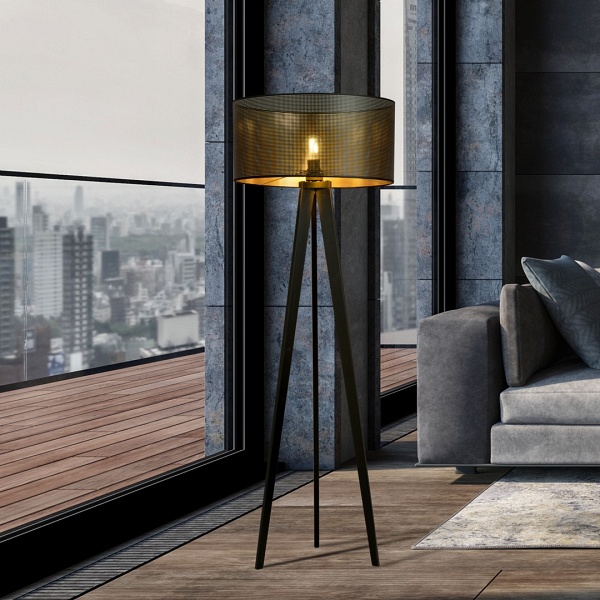 Lampa podłogowa ASTON LP1 BLACK/GOLD