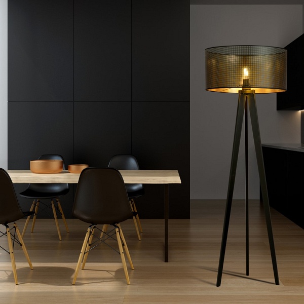 Lampa podłogowa ASTON LP1 BLACK/GOLD