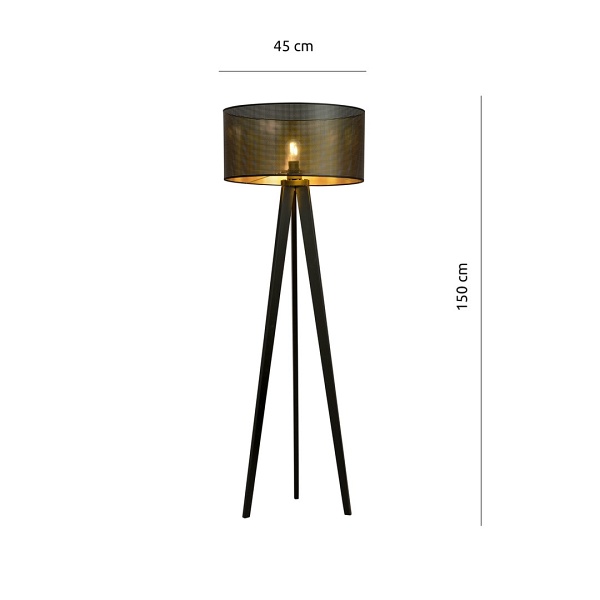 Lampa podłogowa ASTON LP1 BLACK/GOLD