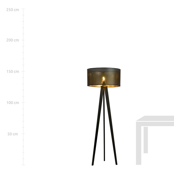 Lampa podłogowa ASTON LP1 BLACK/GOLD