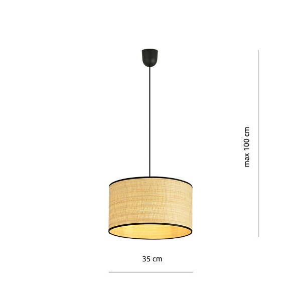 Lampa wisząca ASTON 1 RATTAN