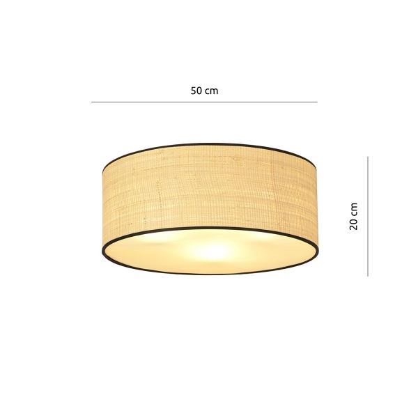 Lampa sufitowa ASTON 3 RATTAN