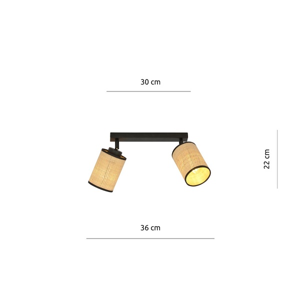 Lampa sufitowa YOGA 2 BLACK