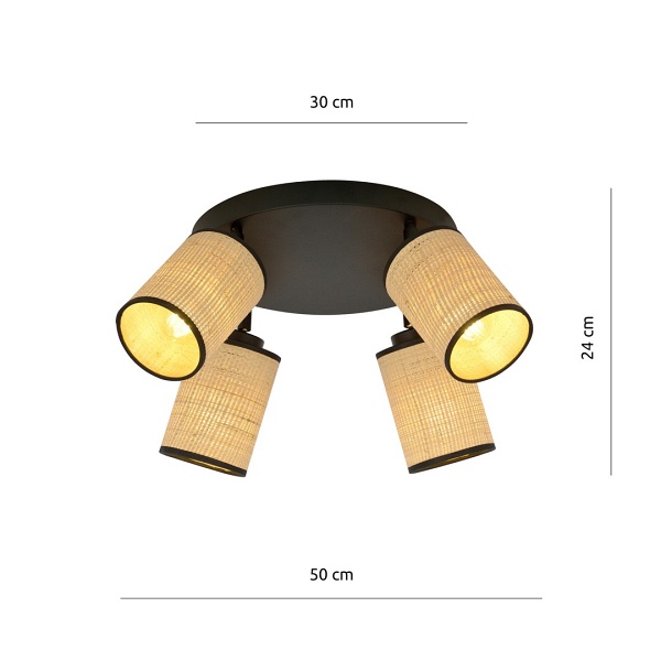 Lampa sufitowa YOGA 4 PREMIUM BLACK