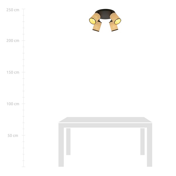 Lampa sufitowa YOGA 4 PREMIUM BLACK