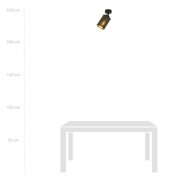 Lampa sufitowa BRONX 1 BLACK