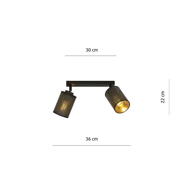 Lampa sufitowa BRONX 2 BLACK