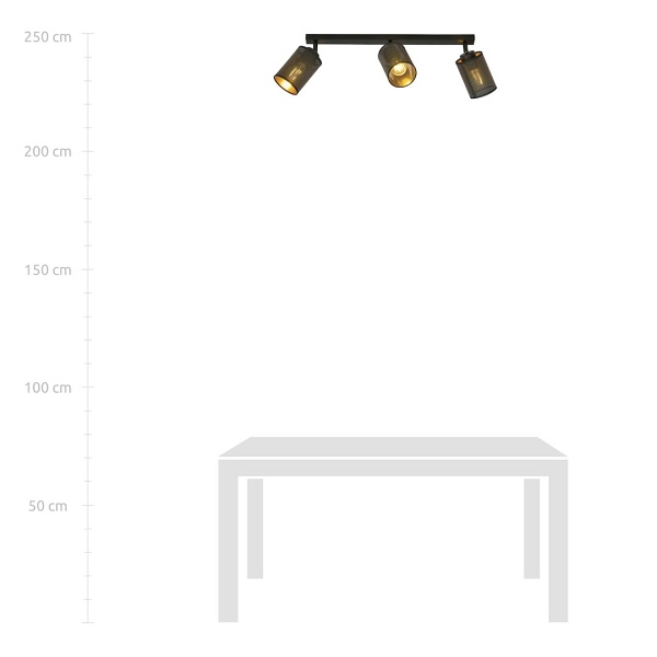 Lampa sufitowa BRONX 3 BLACK