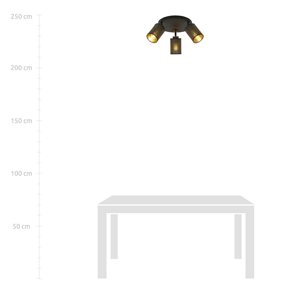 Lampa sufitowa BRONX 3 PREMIUM BLACK