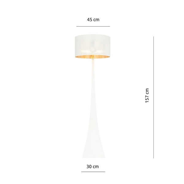Lampa podłogowa ESTRELLA LP1 WHITE/GOLD