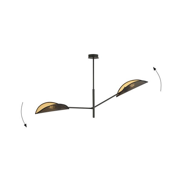 Lampa sufitowa VENE 2 BLACK/GOLD