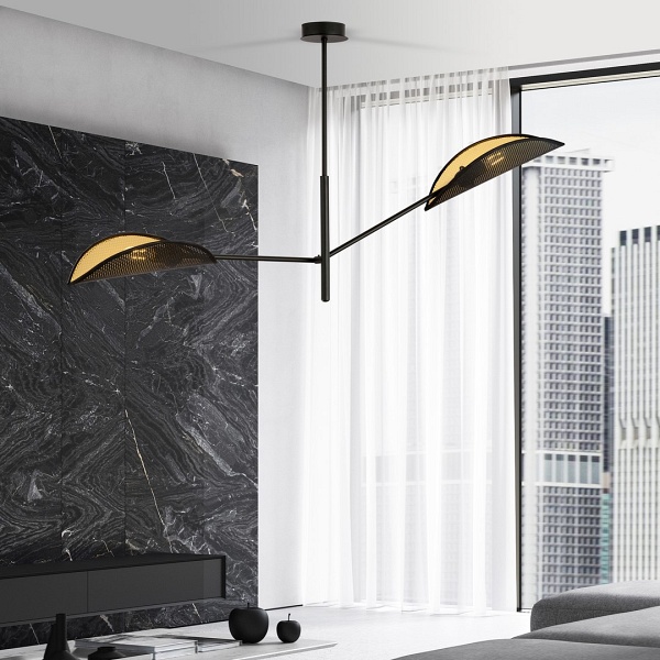 Lampa sufitowa VENE 2 BLACK/GOLD