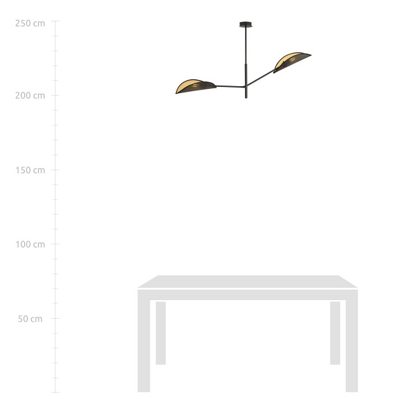 Lampa sufitowa VENE 2 BLACK/GOLD