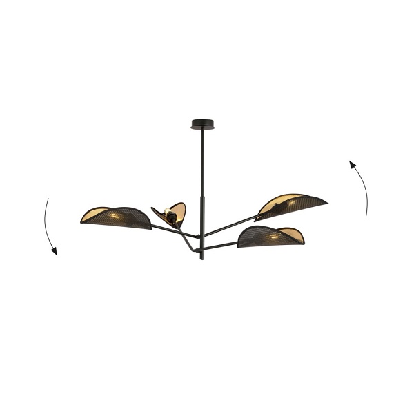 Lampa sufitowa VENE 4 BLACK/GOLD