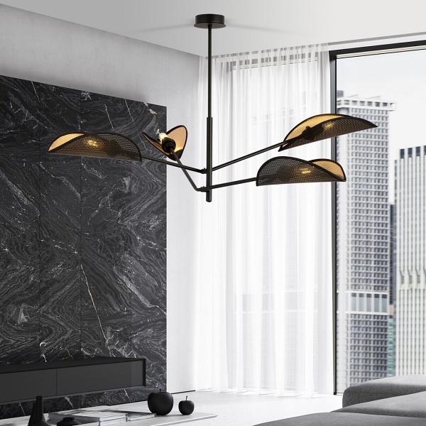 Lampa sufitowa VENE 4 BLACK/GOLD