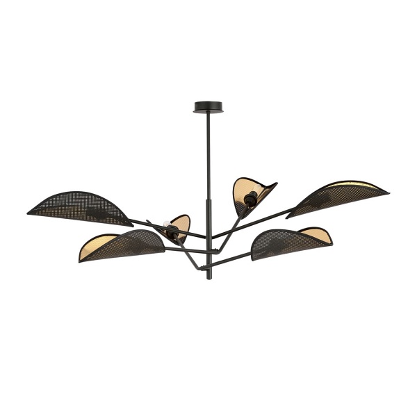 Lampa sufitowa VENE 6 BLACK/GOLD - Emibig