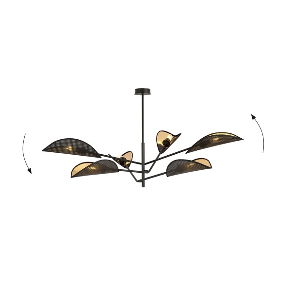 Lampa sufitowa VENE 6 BLACK/GOLD