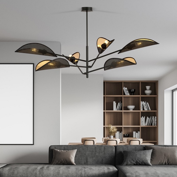 Lampa sufitowa VENE 6 BLACK/GOLD