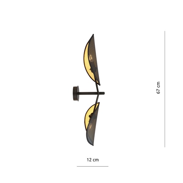 Kinkiet VENE K2 BLACK/GOLD