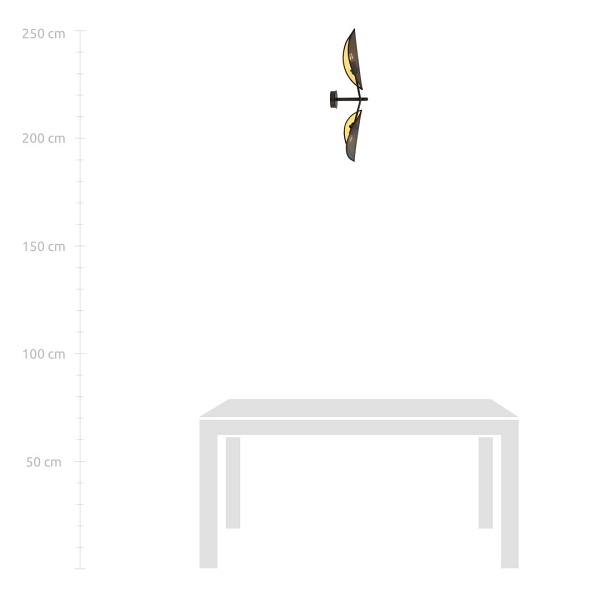 Kinkiet VENE K2 BLACK/GOLD