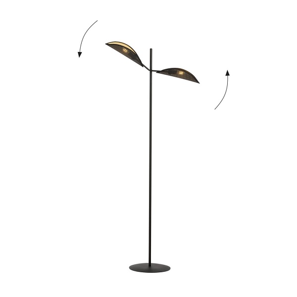 Lampa podłogowa VENE LP2 BLACK/GOLD