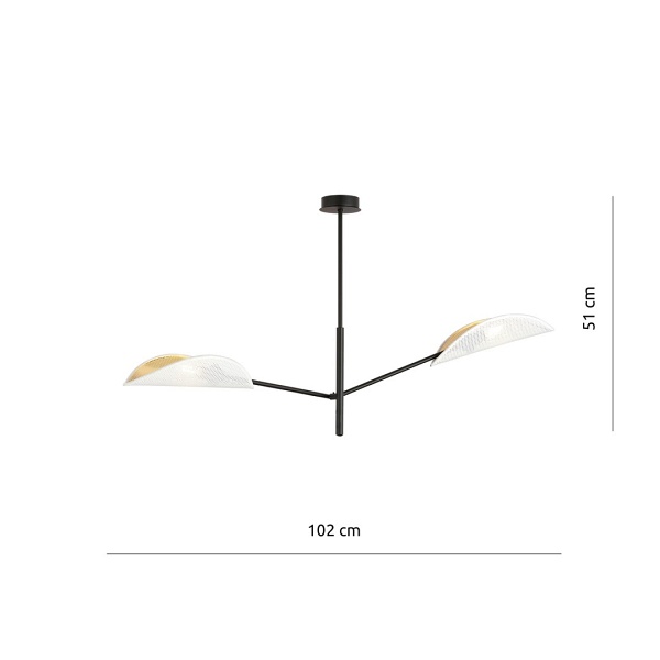 Lampa sufitowa VENE 2 WHITE/GOLD