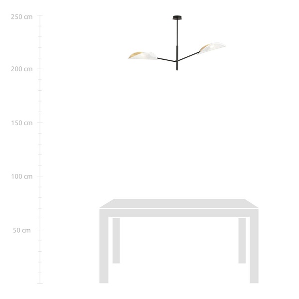 Lampa sufitowa VENE 2 WHITE/GOLD