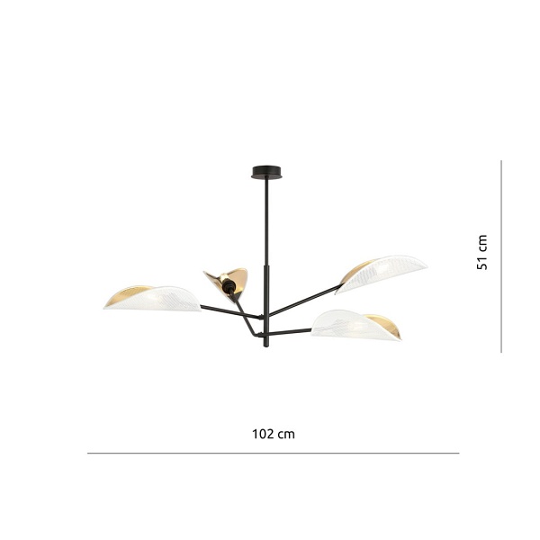 Lampa sufitowa VENE 4 WHITE/GOLD