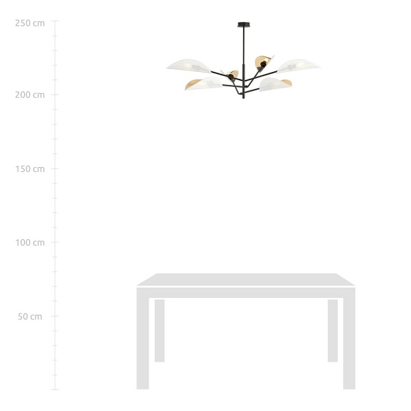 Lampa sufitowa VENE 6 WHITE/GOLD