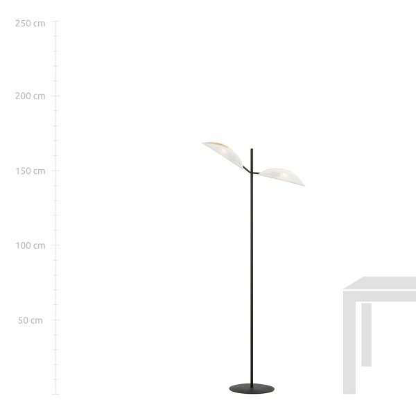 Lampa podłogowa VENE LP2 WHITE/GOLD