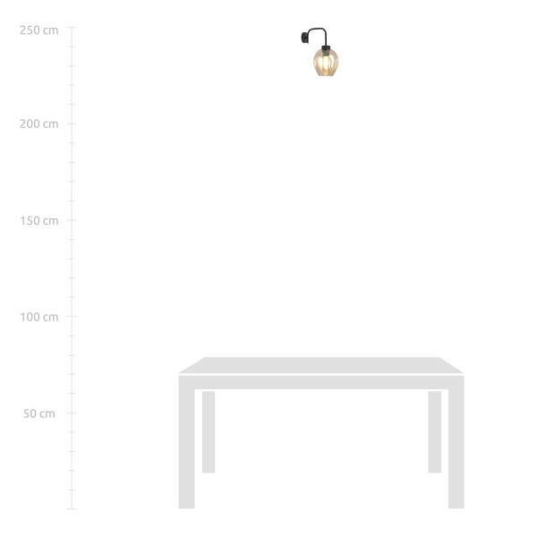 Kinkiet LUKKA K1 BLACK/AMBER