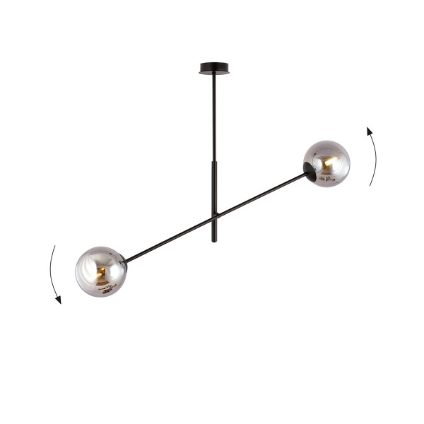 Lampa sufitowa LINEAR 2 BLACK/GRAFIT