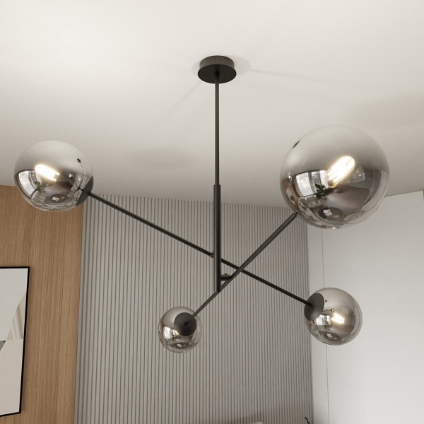 Lampa sufitowa LINEAR 4 BLACK/GRAFIT - Emibig