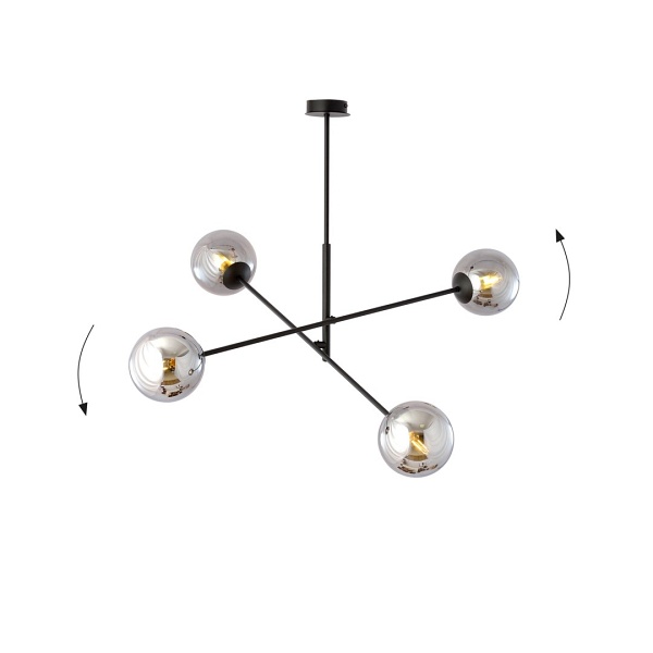 Lampa sufitowa LINEAR 4 BLACK/GRAFIT