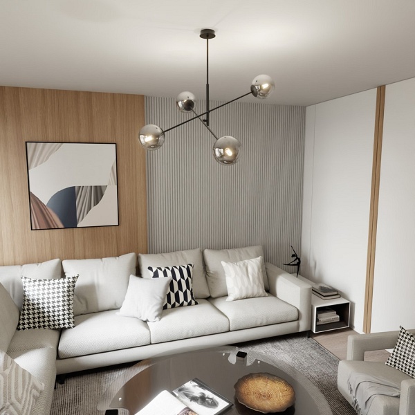 Lampa sufitowa LINEAR 4 BLACK/GRAFIT