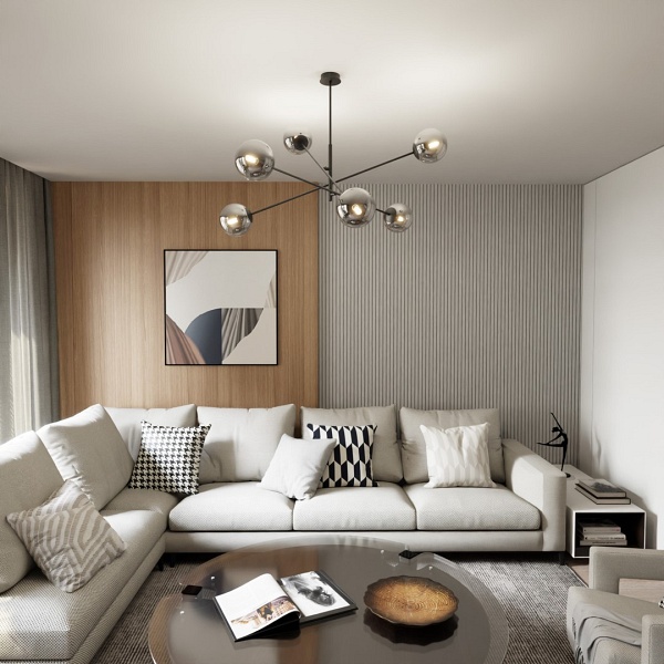 Lampa sufitowa LINEAR 6 BLACK/GRAFIT