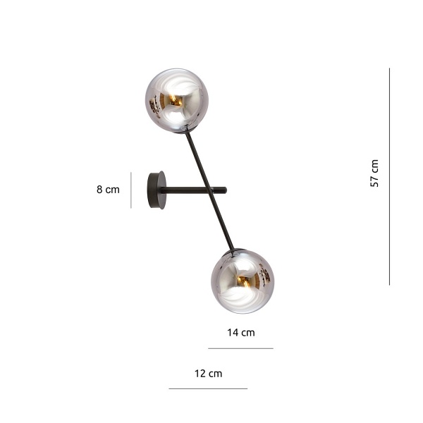 Kinkiet LINEAR K2 BLACK/GRAFIT