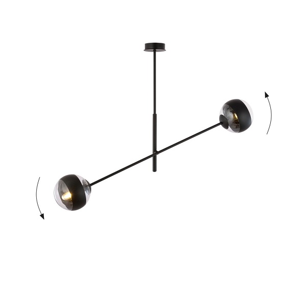 Lampa sufitowa LINEAR 2 BLACK/STRIPE